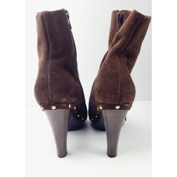 Venus Brown Suede Studded Boots‎ - Size 9 - Picture 3 of 7
